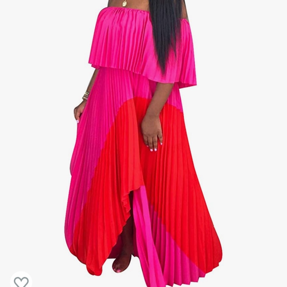 New red/pink maxi dress